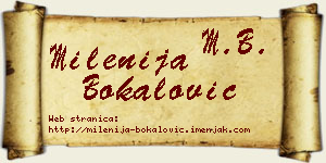 Milenija Bokalović vizit kartica